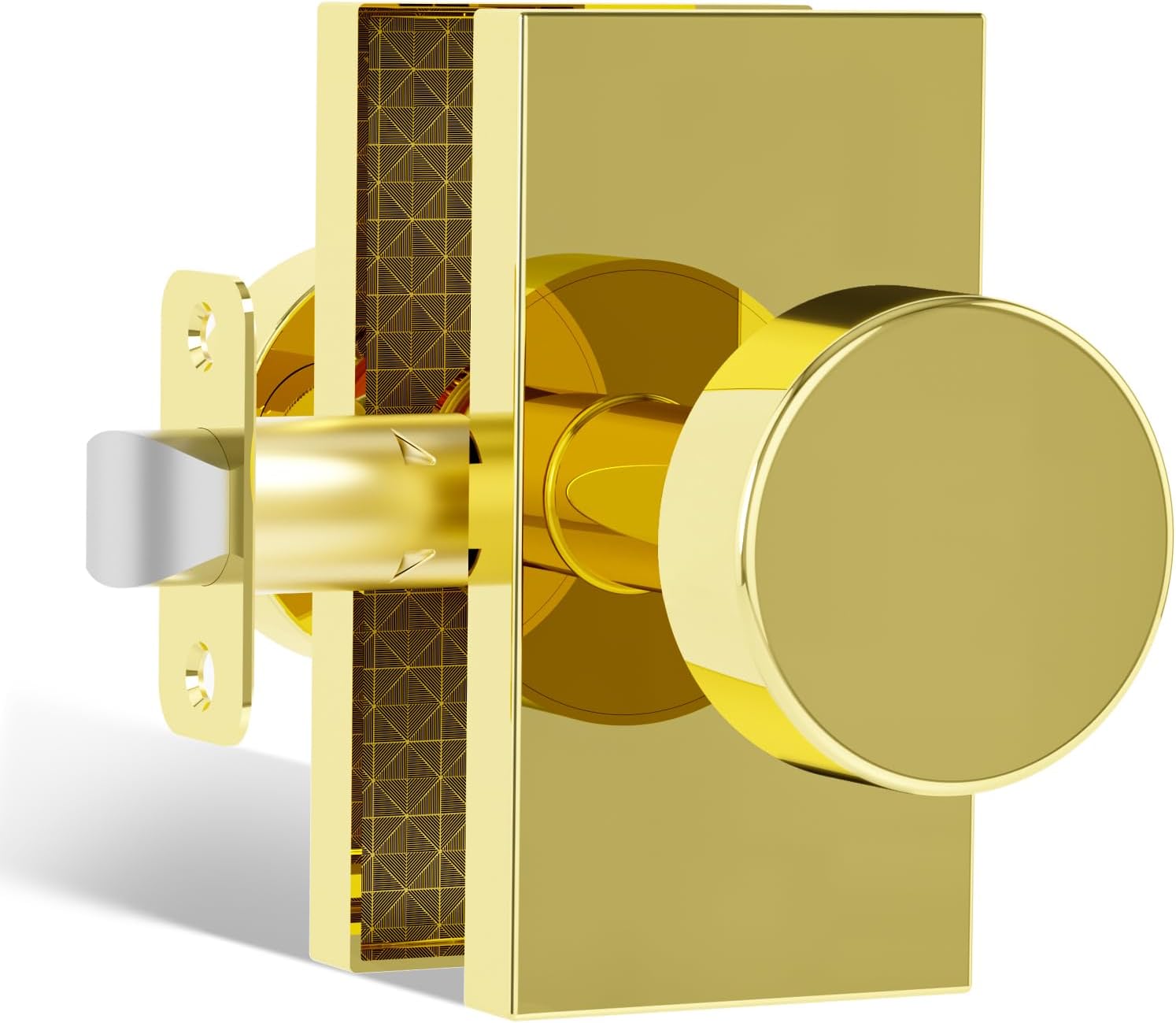 Polished Brass Door Knobs for Modern Passage and Closet Use