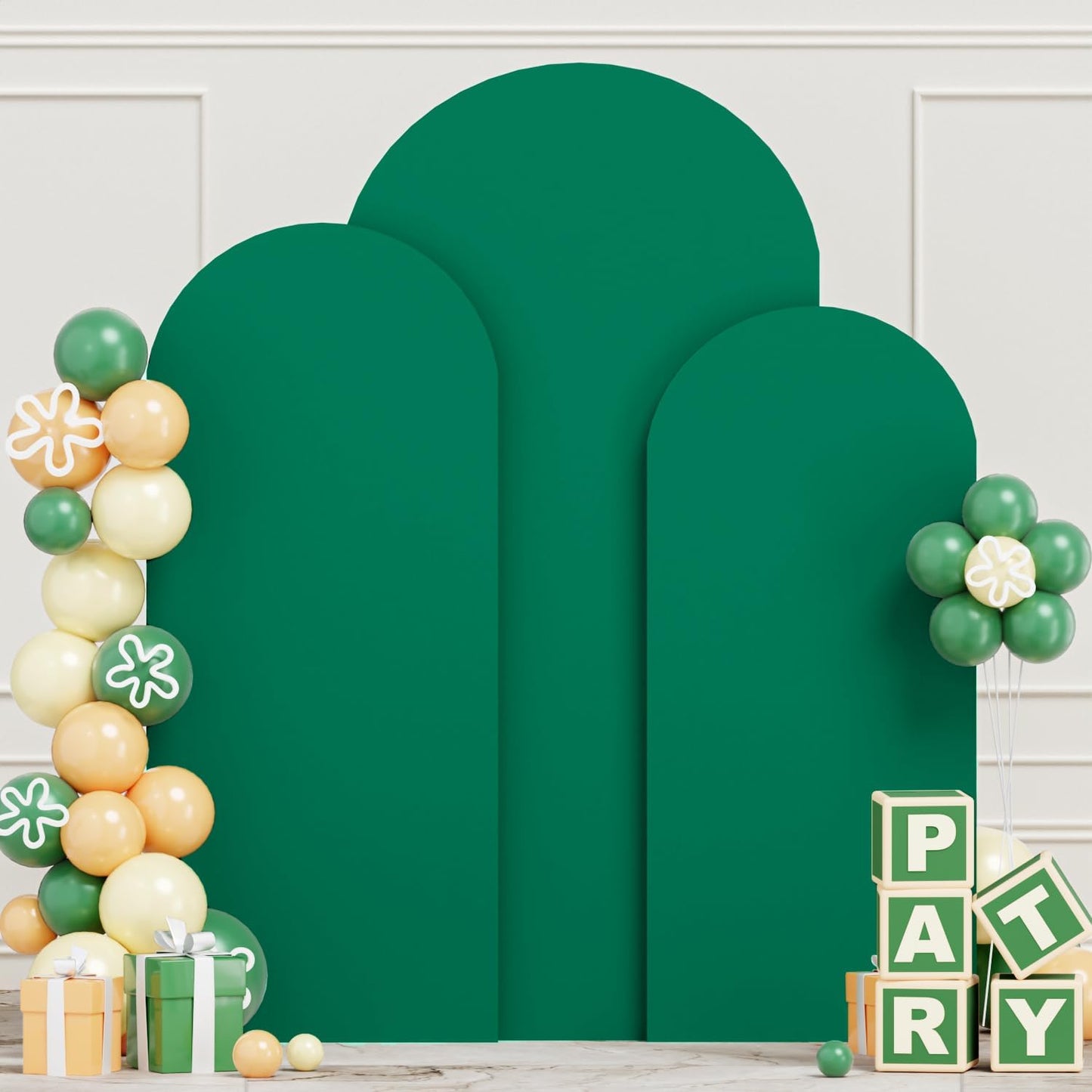 Green Arch Cover Set of 3 for Wedding and Party Decor