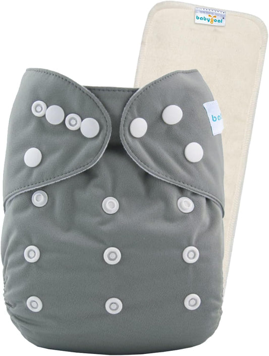 Adjustable Reusable Cloth Diaper for Babies 8-35lbs - Washable, Comfortable Care