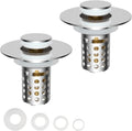 3 in 1 Bathroom Sink Stopper with Removable Filter Basket - Prevents