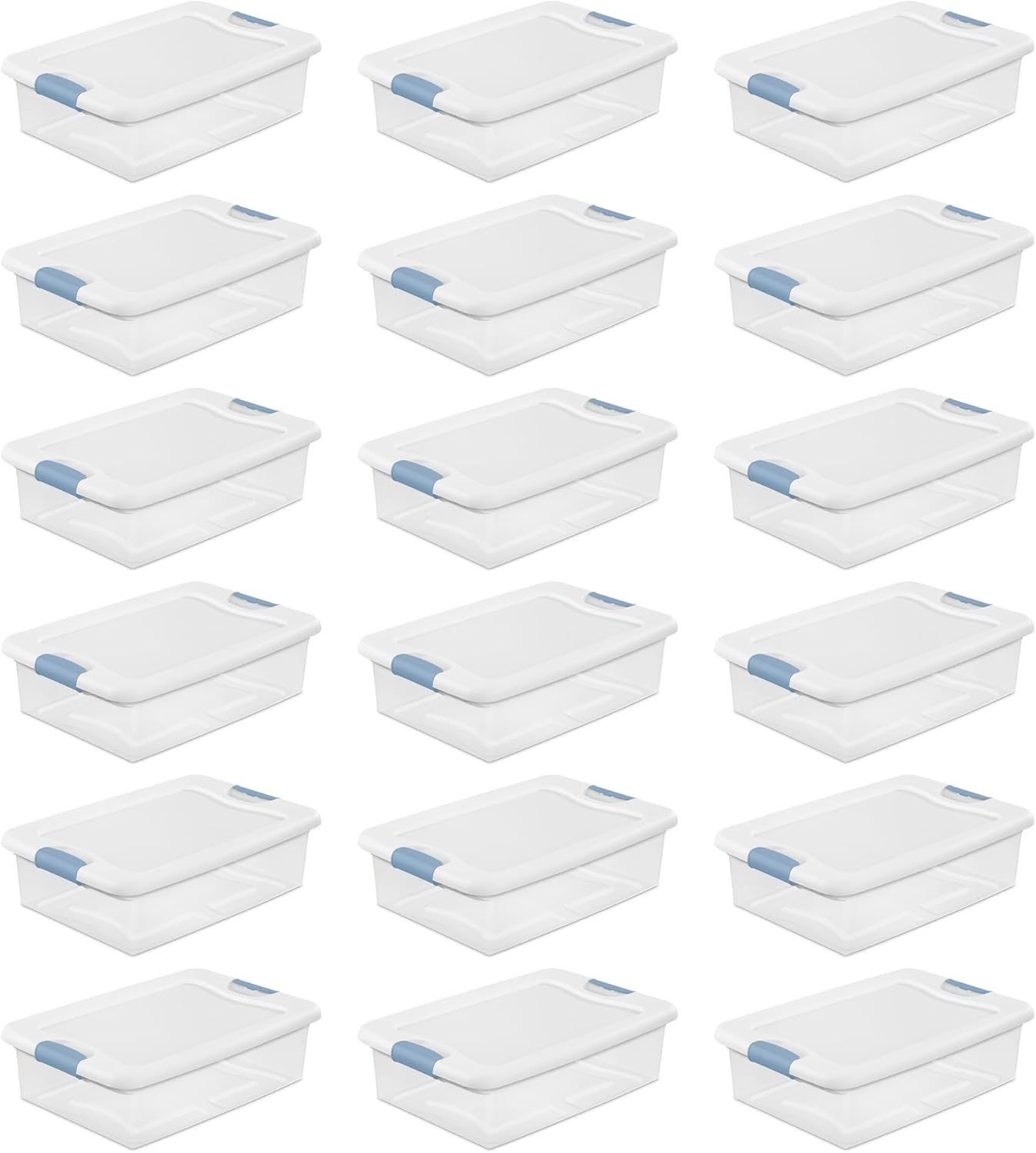 Sterilite 18-Pack Latching Box for Under Bed Storage Needs