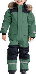 Snow Suit for Kids One Piece Snowsuit Waterproof Windproof - Warm Hood