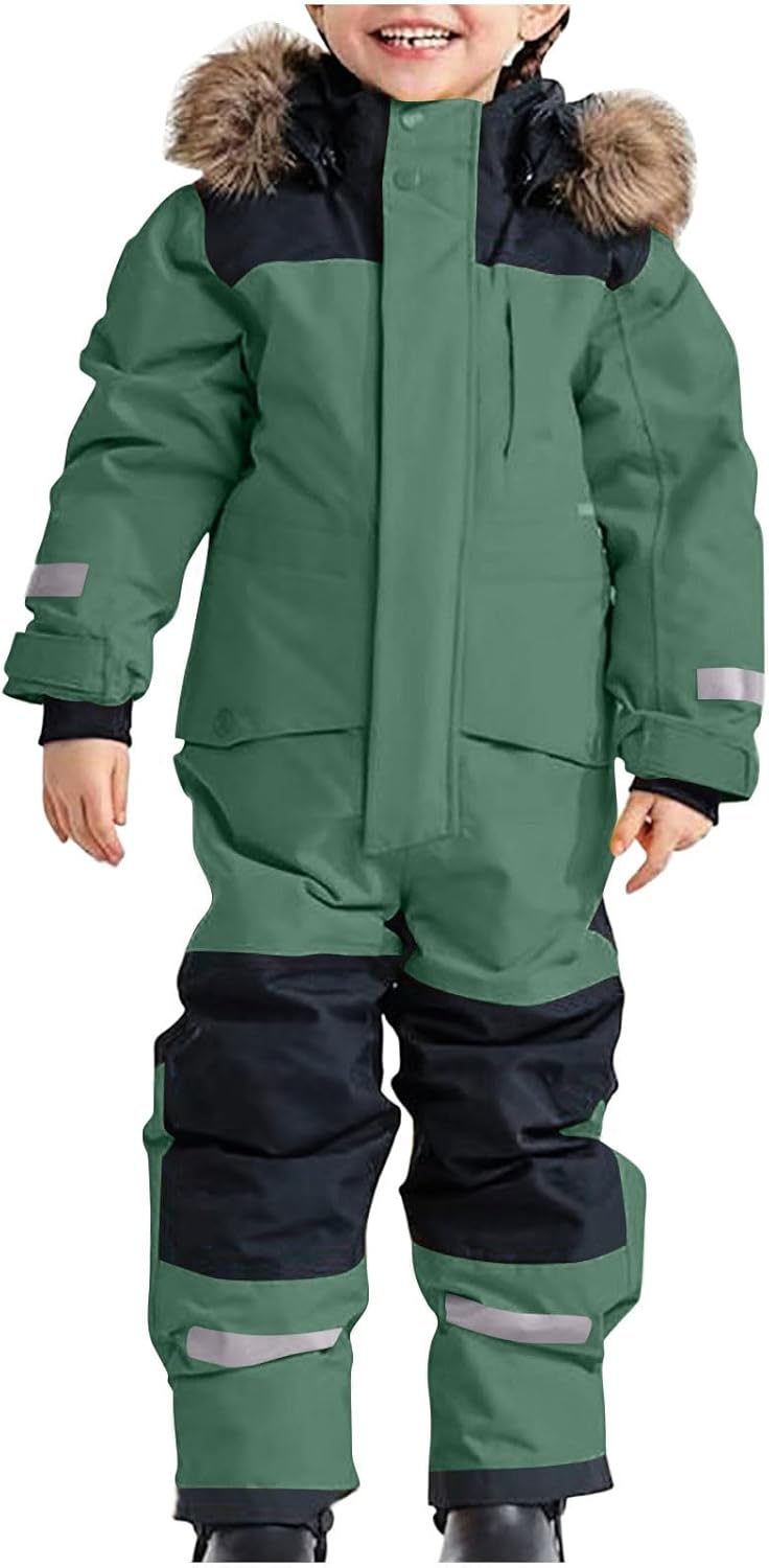 One Piece Snow Suit for Kids - Waterproof Winter Snowsuit