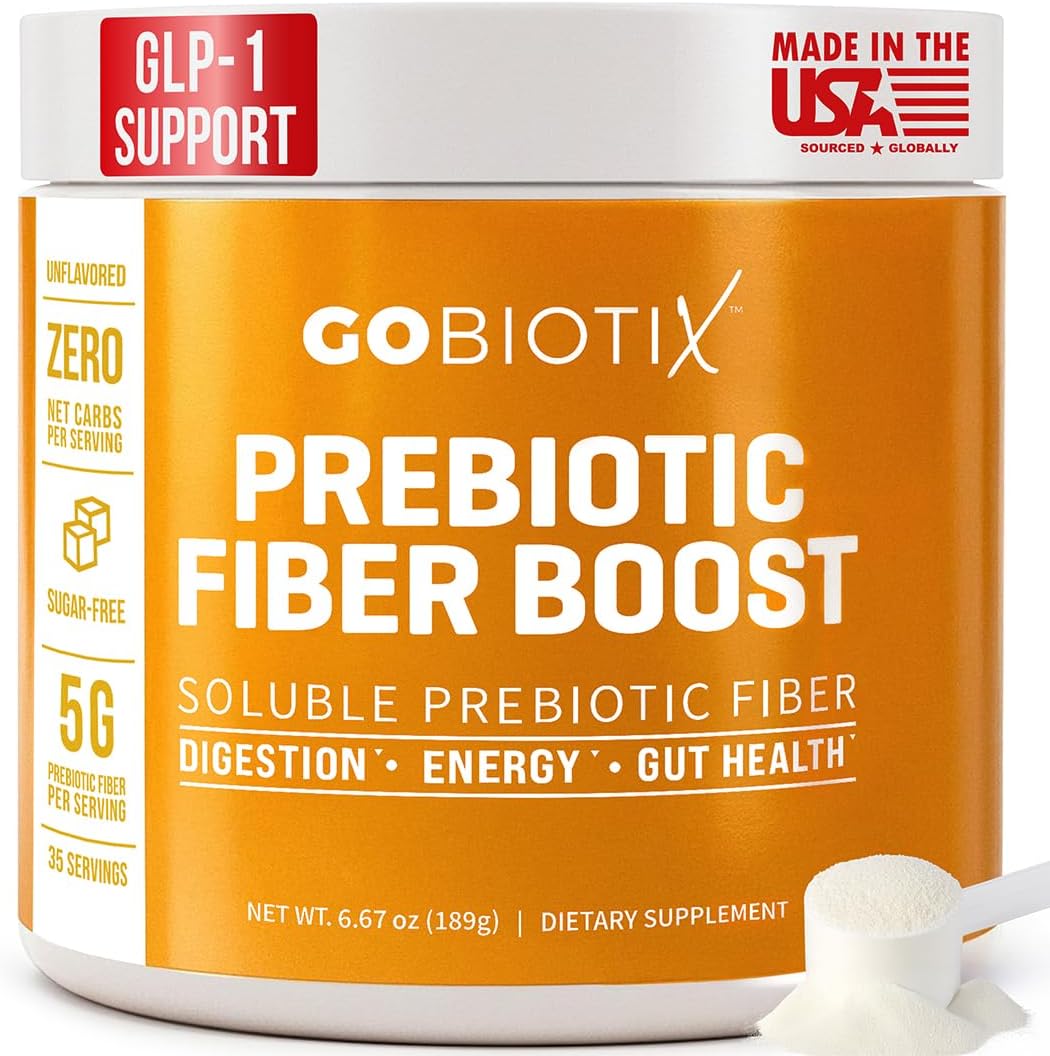GOBIOTIX Fiber Supplement Powder for Digestive Health & GLP-1