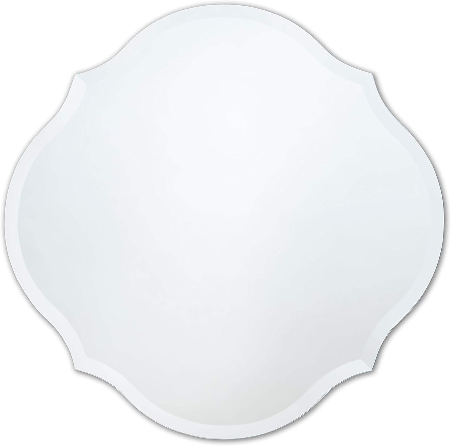 Frameless Round Mirror 30in x 30in with Beveled Edge Design