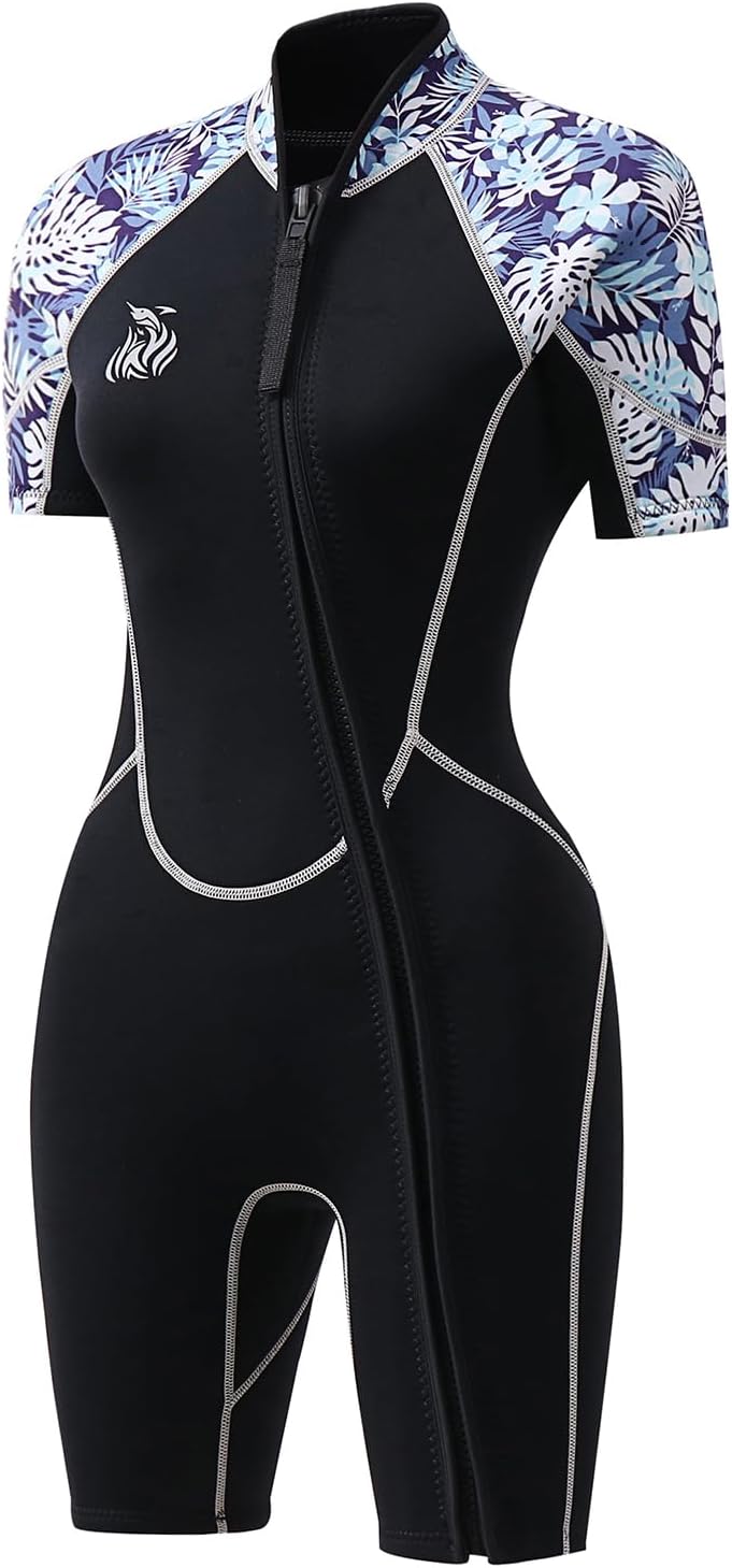 3mm Shorty Wetsuit for Women - Neoprene Dive Skin Suit