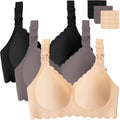 Nursing Bras 3 Pack Seamless Wireless Maternity Bras - Soft Support is