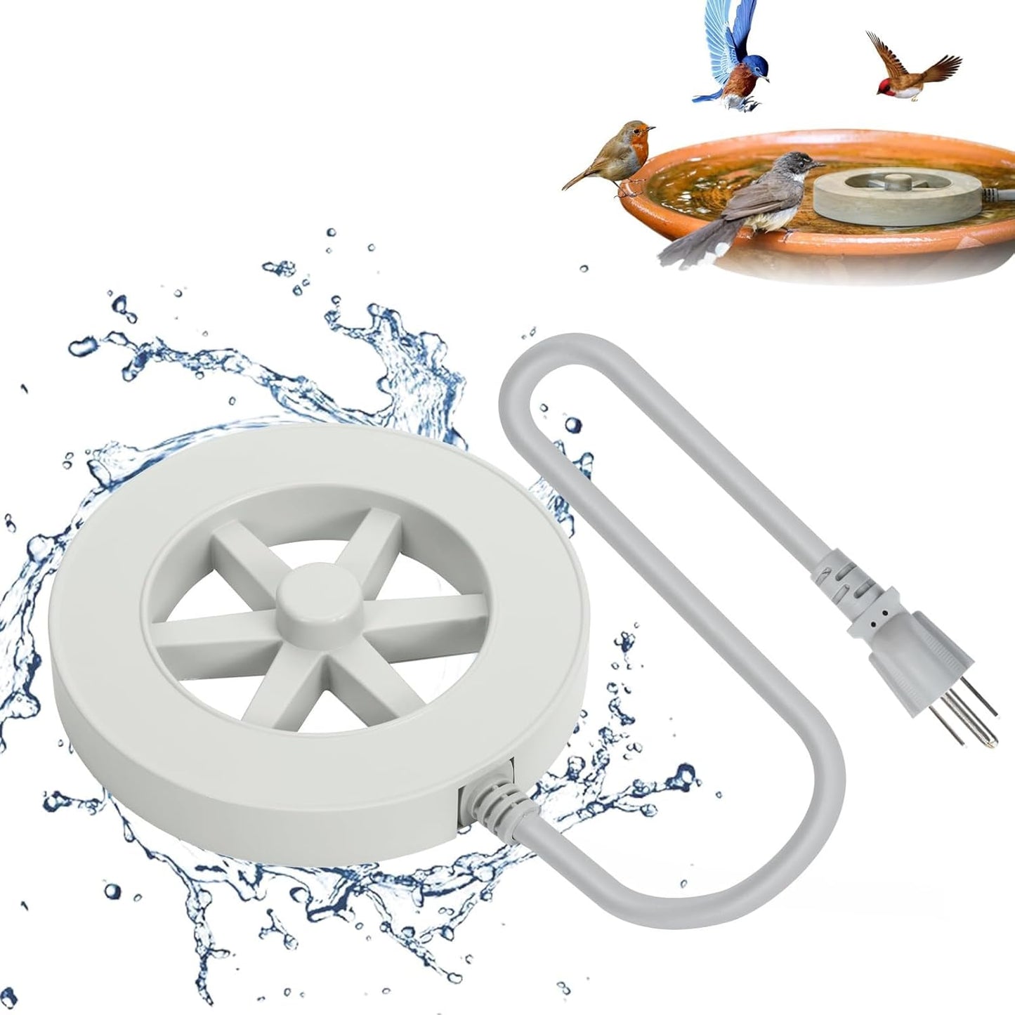 Thermostatic Heated Bird Bath - Winter De-Icer