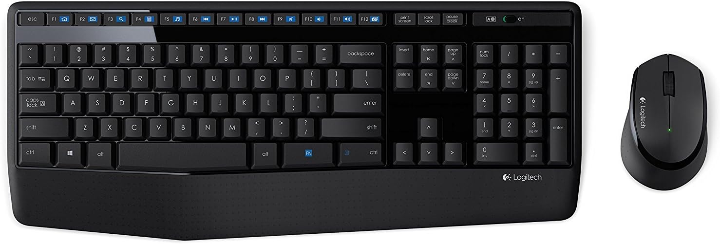 Logitech Wireless Keyboard & Mouse Set - Fast 2.4 GHz Connection