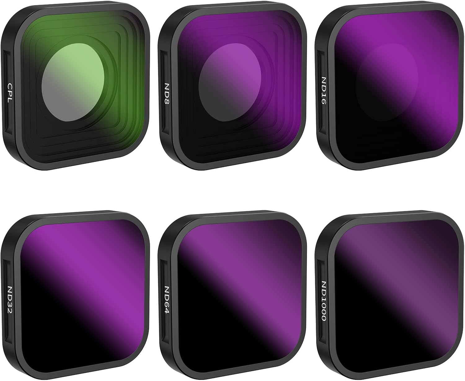 ND Filter Set for GoPro Hero 13/12/11/10/9 - 6-Pack Kit