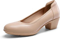 DREAM PAIRS Women's Low Chunky Heels Comfortable Block Work Pumps can