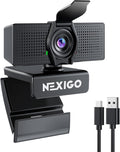 NexiGo N60 Pro 1080P Webcam with Noise Reduction Mic & More