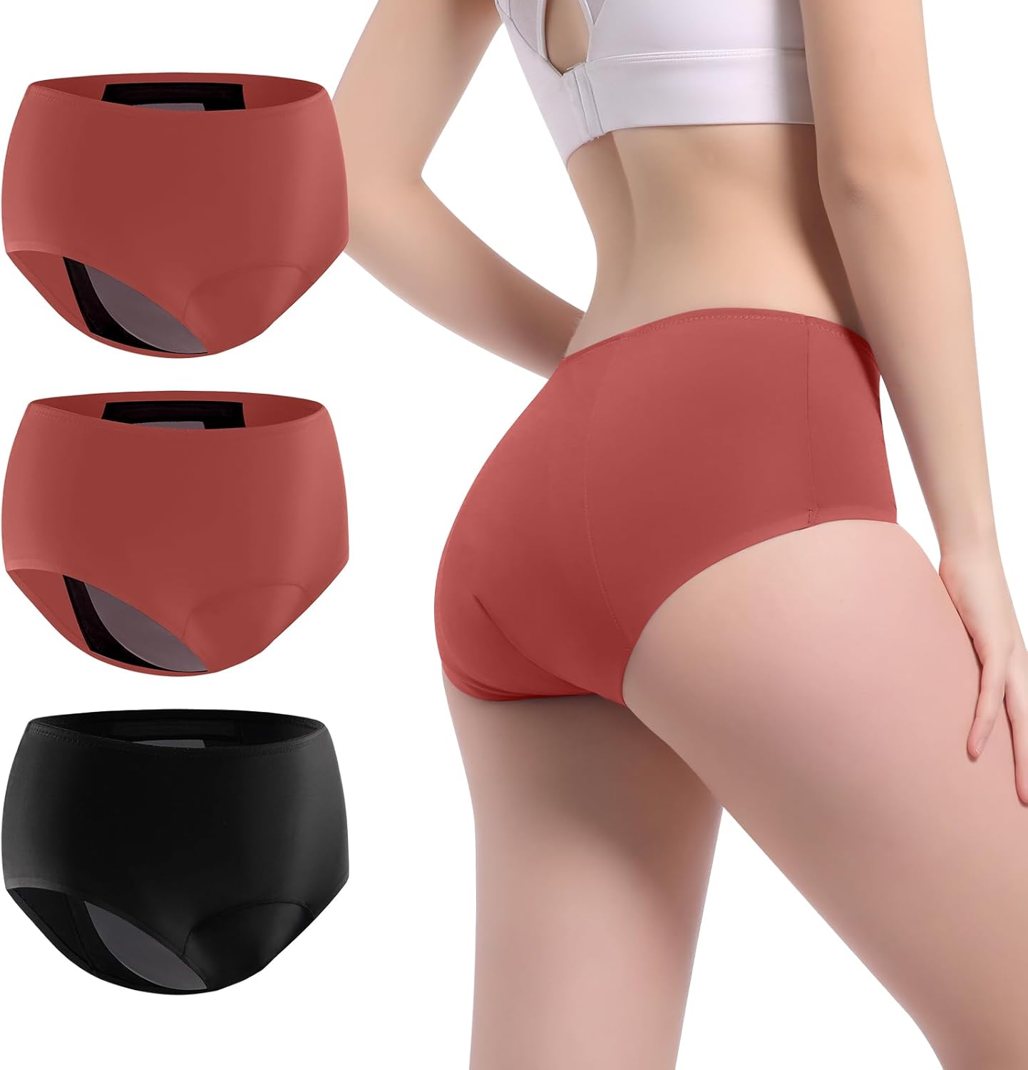Incontinence Underwear for Women Washable Leak Proof 3pk-S