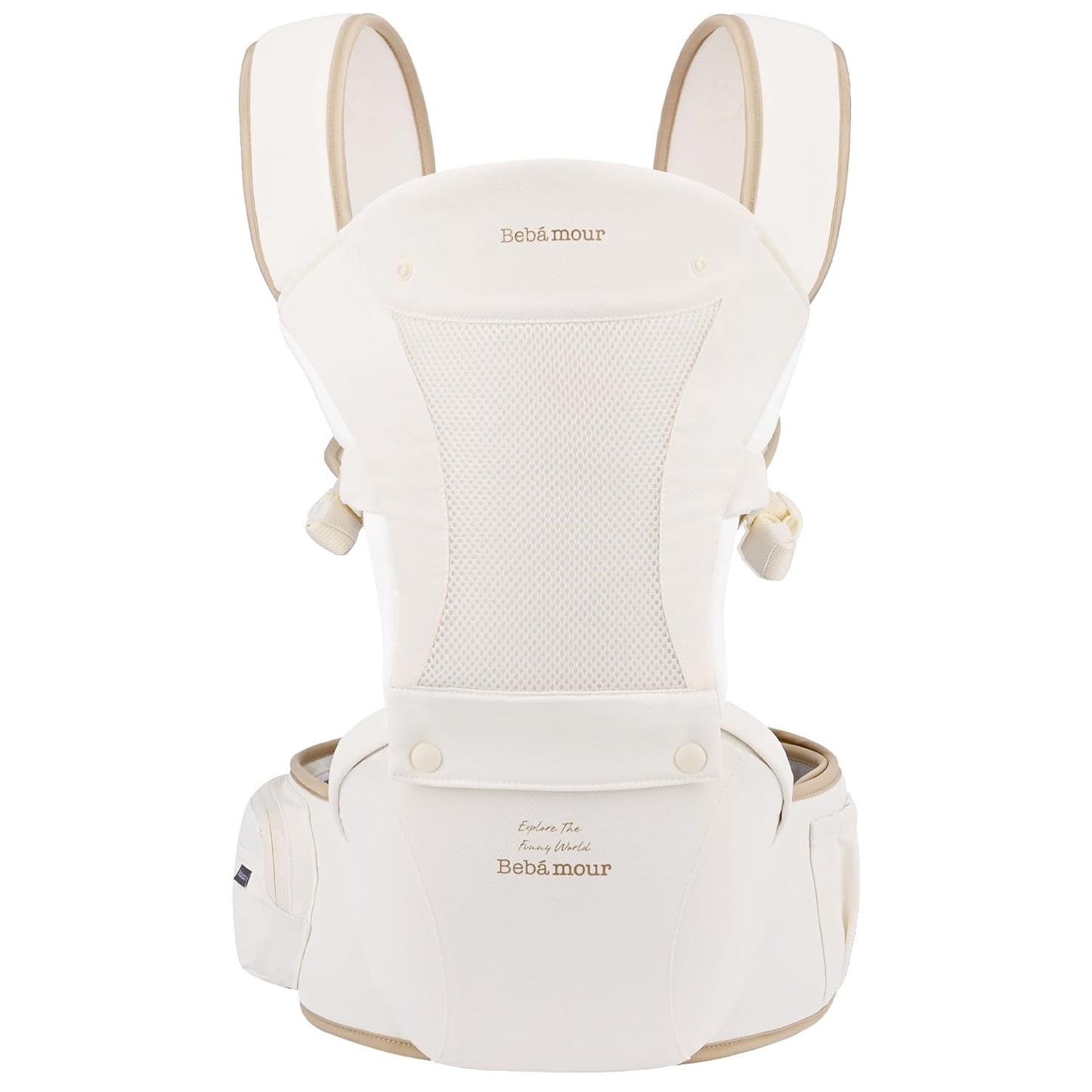 Bebamour Baby Carrier with Hip Seat for Newborn to Toddler Use