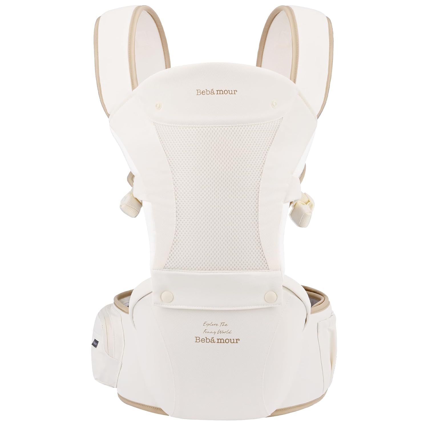 Bebamour Baby Carrier with Hip Seat for Newborn to Toddler Use