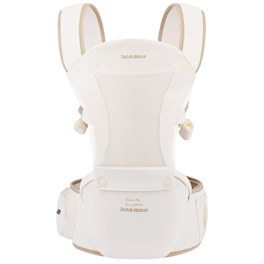 Bebamour Baby Carrier with Hip Seat for Newborn to Toddler Use