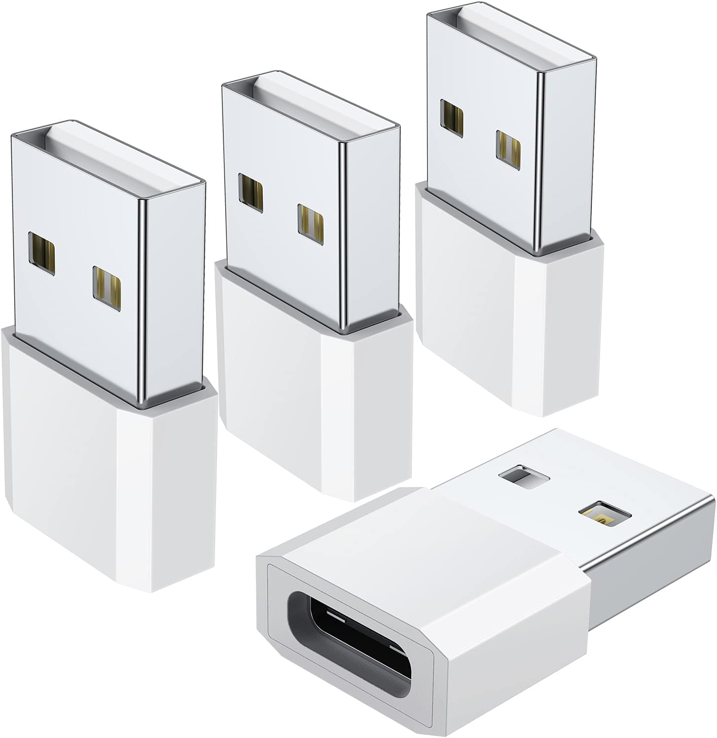 QianLink 4-Pack USB C to USB Adapter - Fast Charging Compatibility
