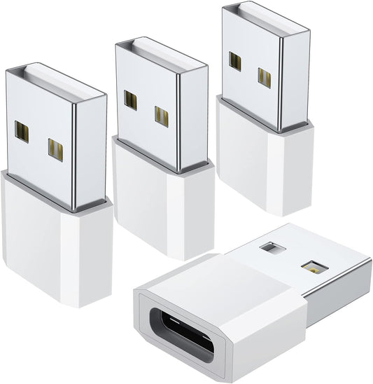 QianLink 4-Pack USB C to USB Adapter - Fast Charging Compatibility