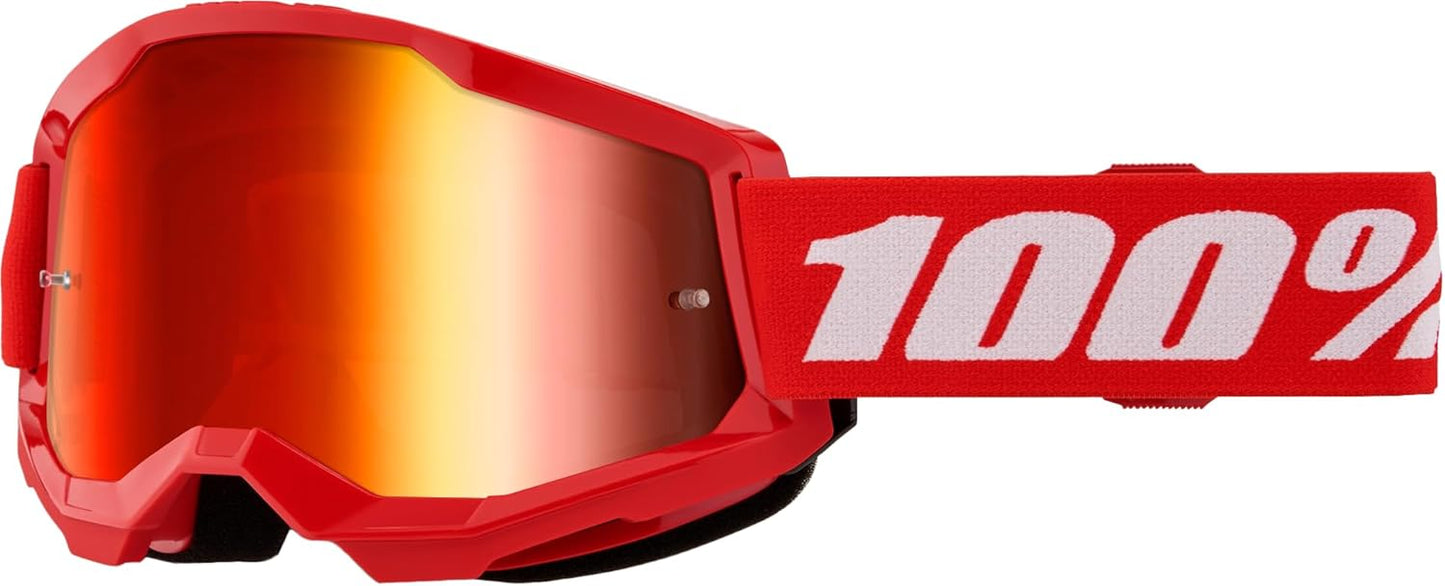 100% STRATA 2 GOGGLE with Neon Yellow Mirror Pink Lens Review