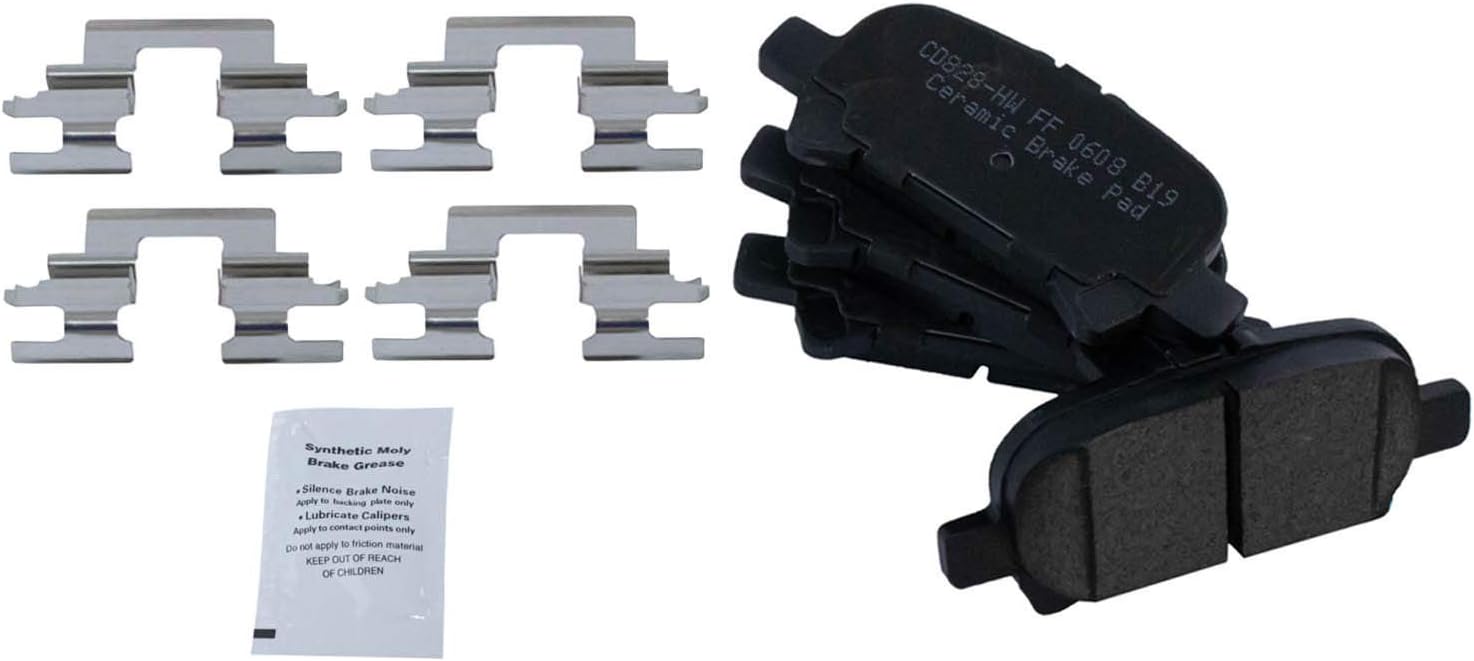 TRQ Rear Brake Pads Ceramic for 2000-2007 Toyota Avalon & More