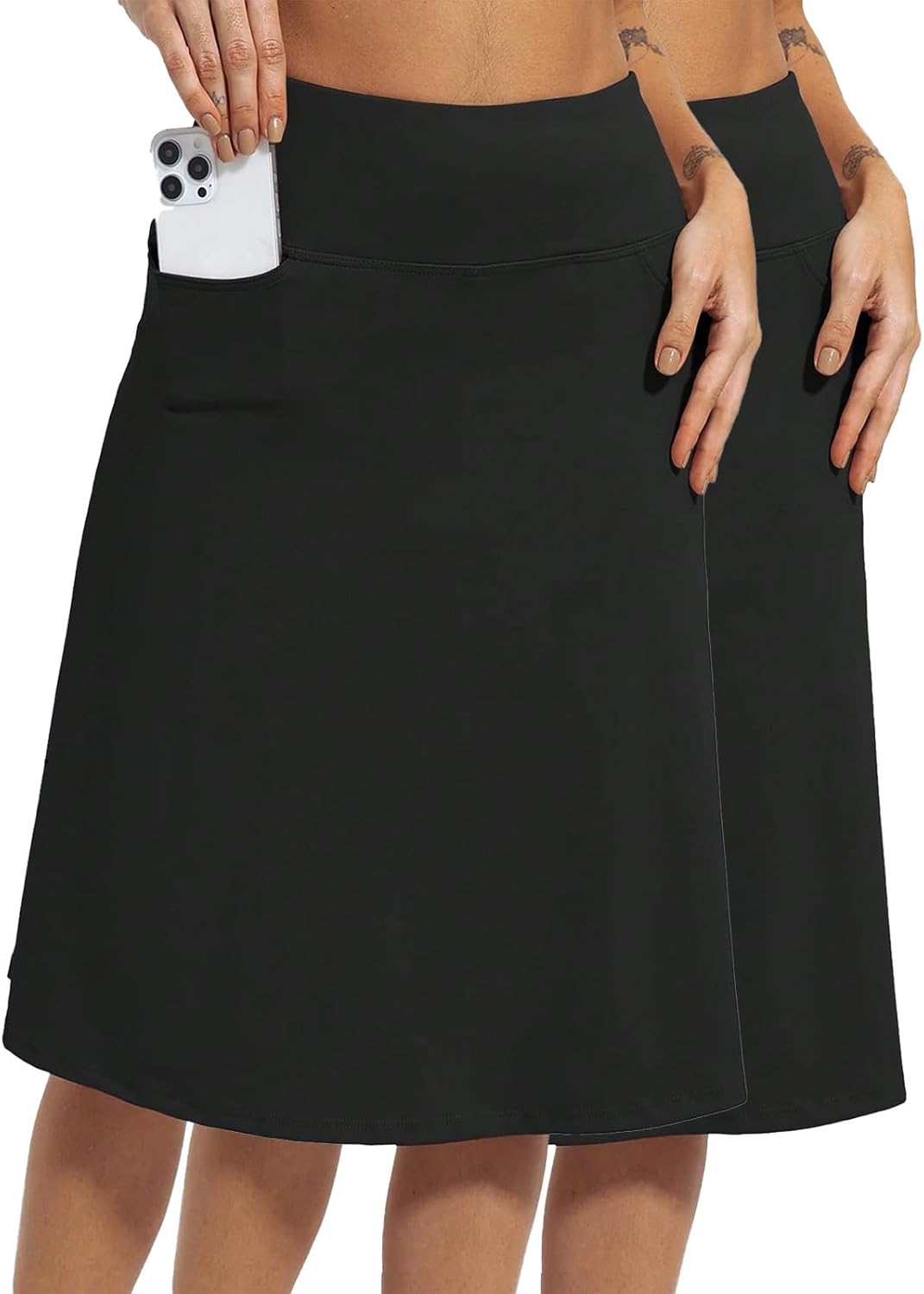 Womens Skorts Modest Knee Length Athletic Skirts for Active Wear