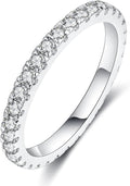 Lab Grown Diamond Wedding Band for Women in 18K White Gold - Eternity