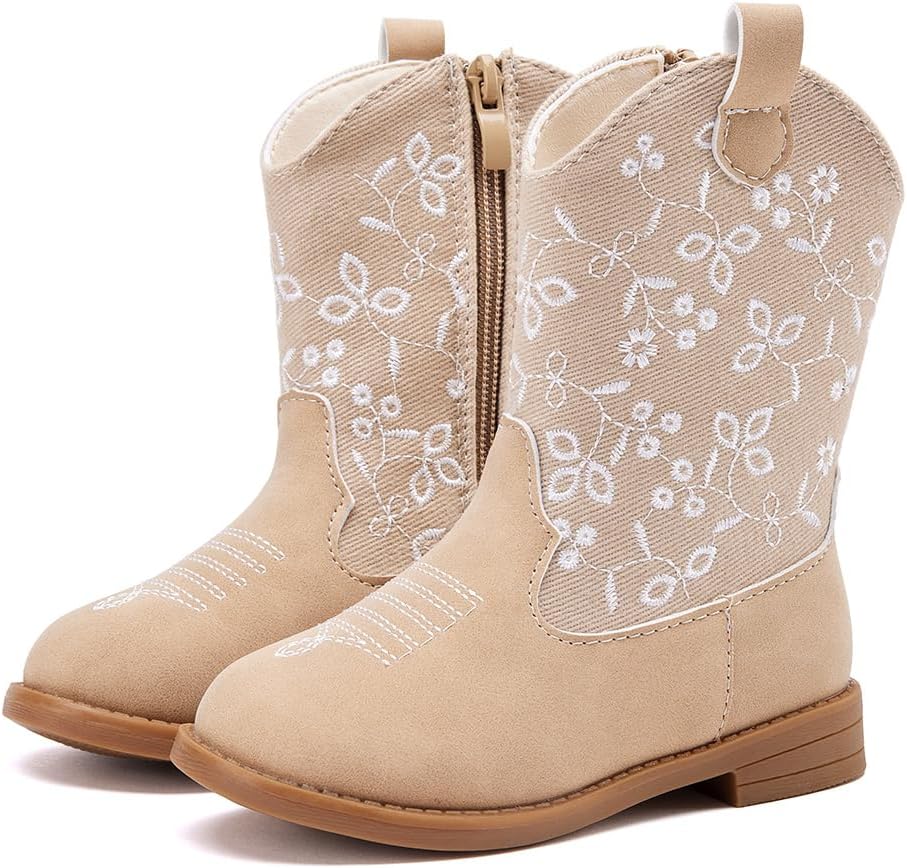 Toddler Girls Cowgirl Boots for All Seasons with Comfort