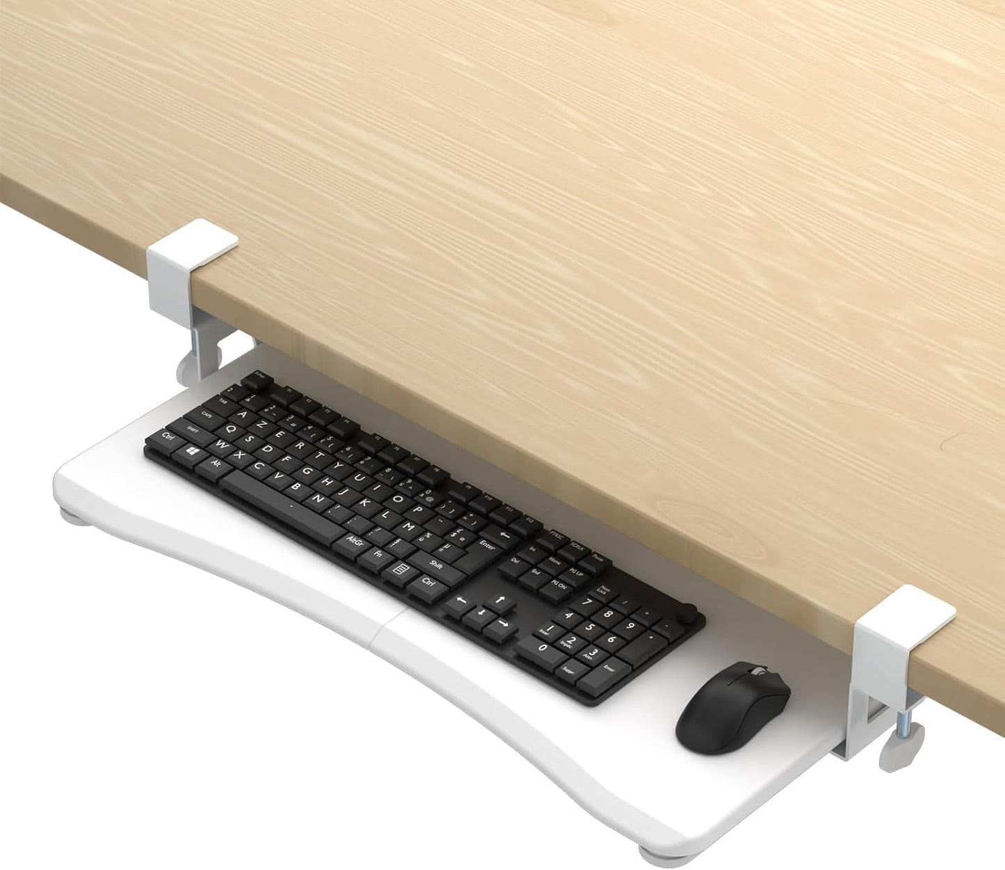 Suptek Keyboard Tray Under Desk Pull Out for Ergonomic Comfort