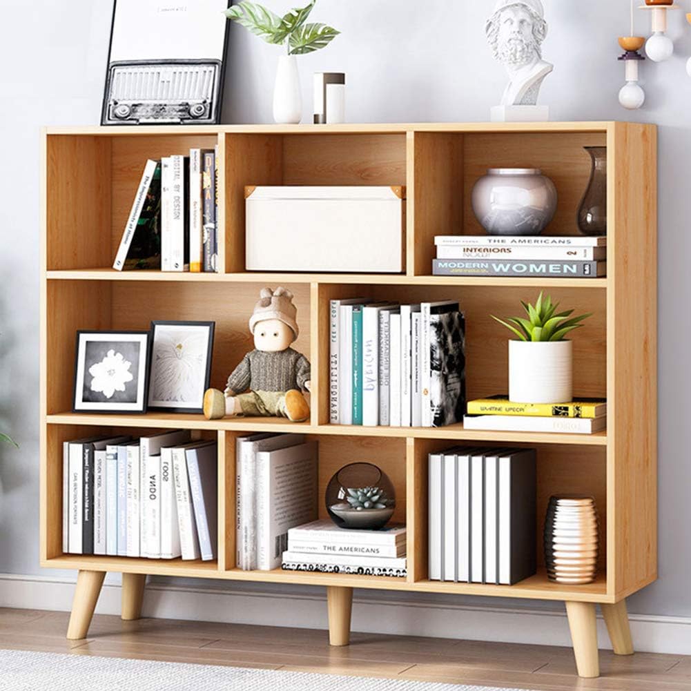 IOTXY Wooden Open Shelf Bookcase - Stylish 3-Tier Display Rack