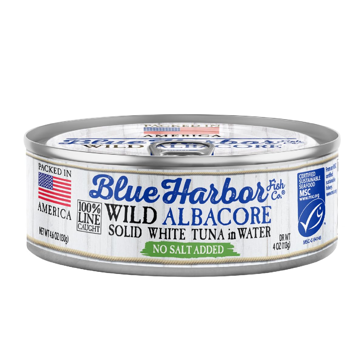 Wild Albacore Solid White Tuna in Water No Salt Added - 12 Pack