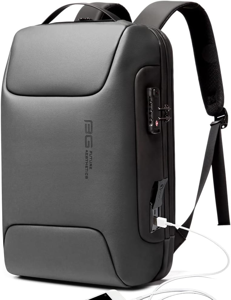 BANGE Anti Theft Backpack with USB Charging for Business Travel