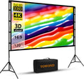 Projector Screen and Stand 120 in 16:9 Portable Screen - Outdoor/Home
