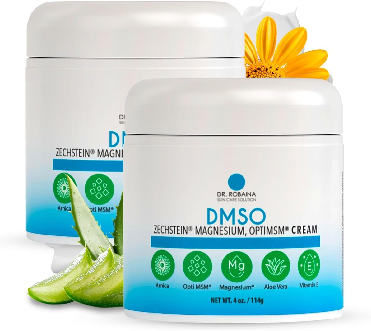 DMSO Cream 99.9% Pure with Magnesium, Arnica, Aloe Vera & Vitamin E