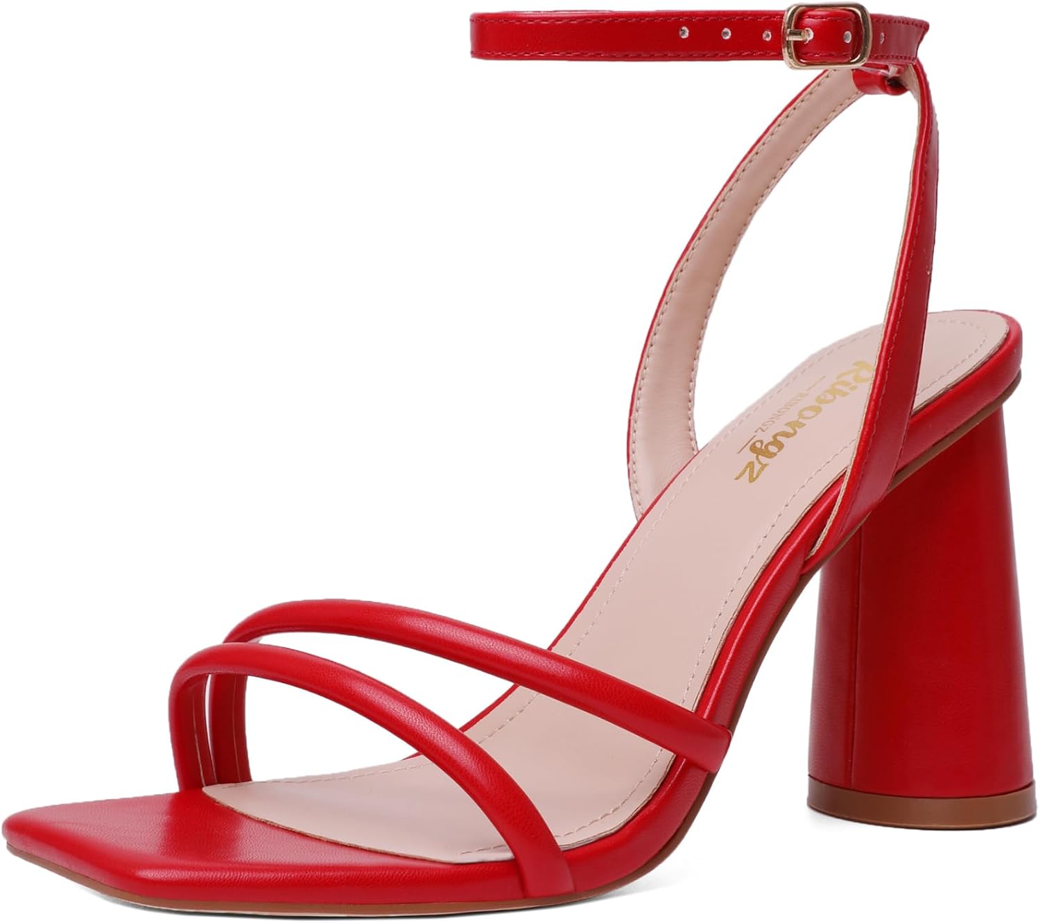 RIBONGZ Block Heels Prom Heeled Sandals for Women Stylish