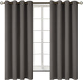Blackout Curtains for Bedroom - Grommet Thermal Insulated Grey Set