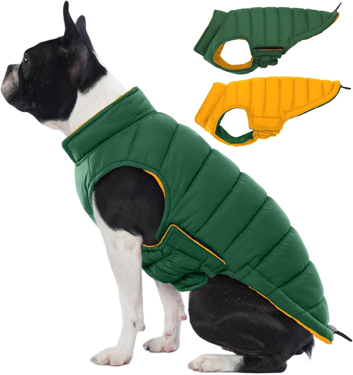 Lelepet Reversible Dog Coat for Winter Warmth and Style
