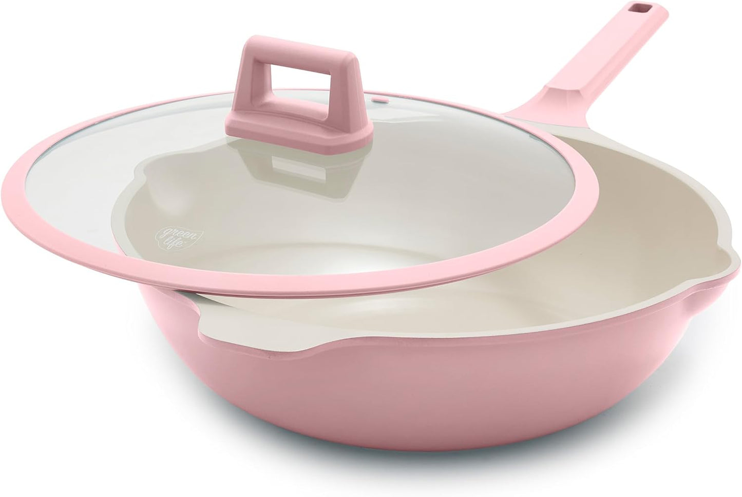 GreenLife Nonstick 12 in Deep Skillet with Lid for Versatile Cooking
