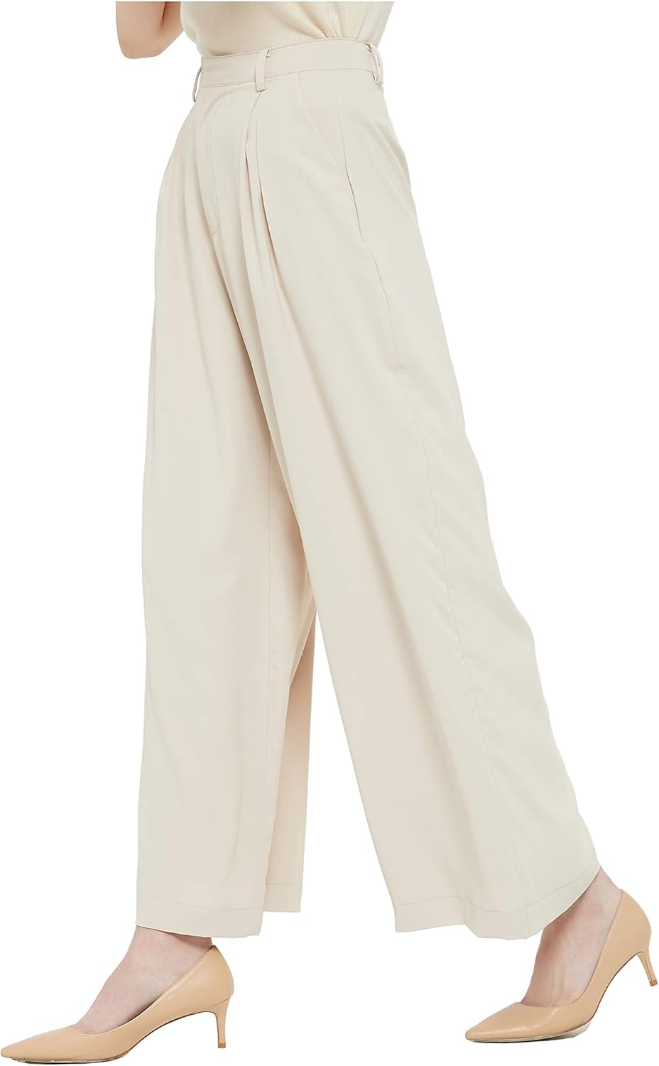 Tronjori Women High Waist Casual Wide Leg Palazzo Pants Review