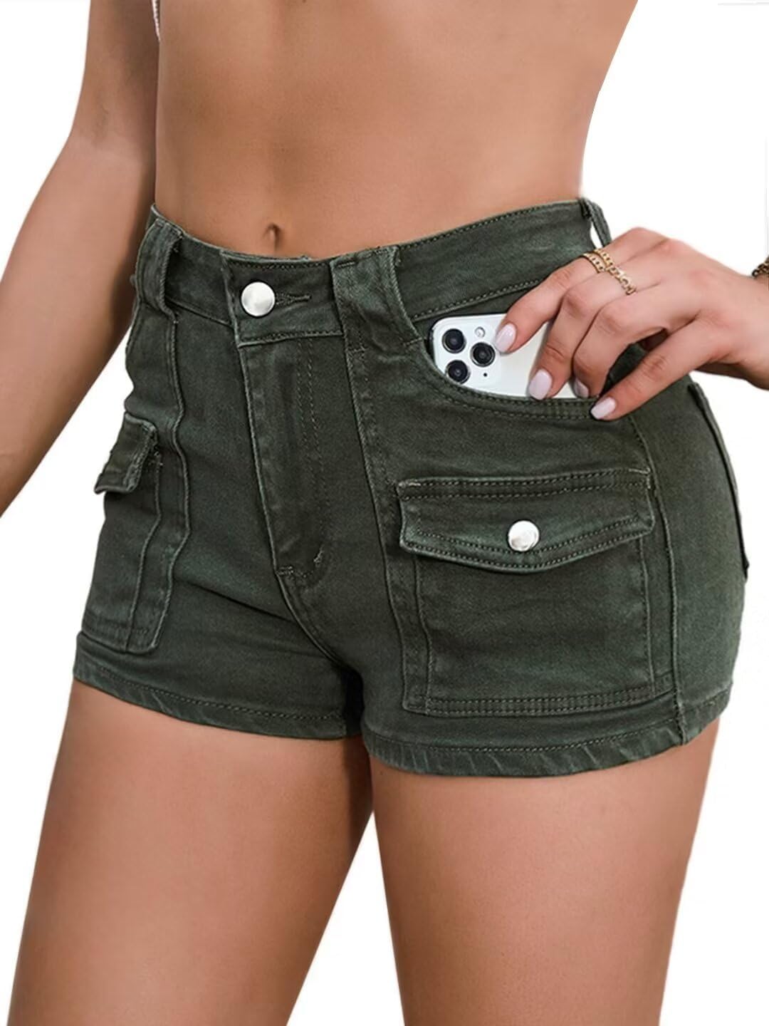 Women's Stretchy Jean Shorts for Comfort and Style This Summer