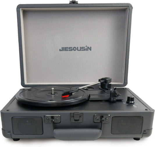 Vinyl Record Player with Bluetooth and Built-in Speakers