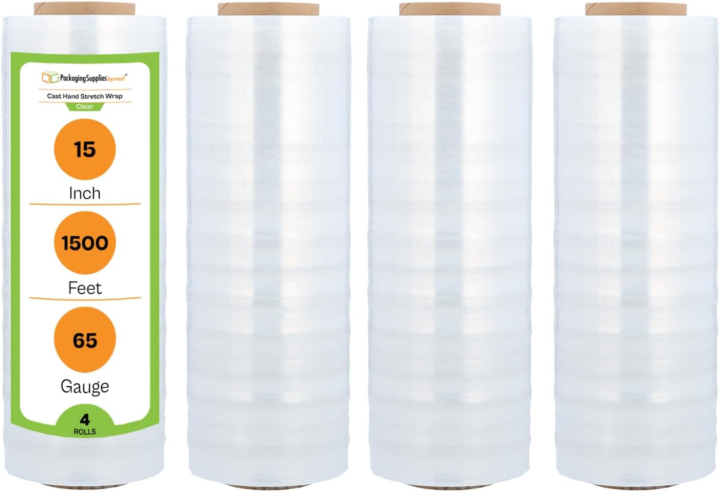 PSBM Stretch Wrap 15 Inch x 1500 Feet for Packing and Moving