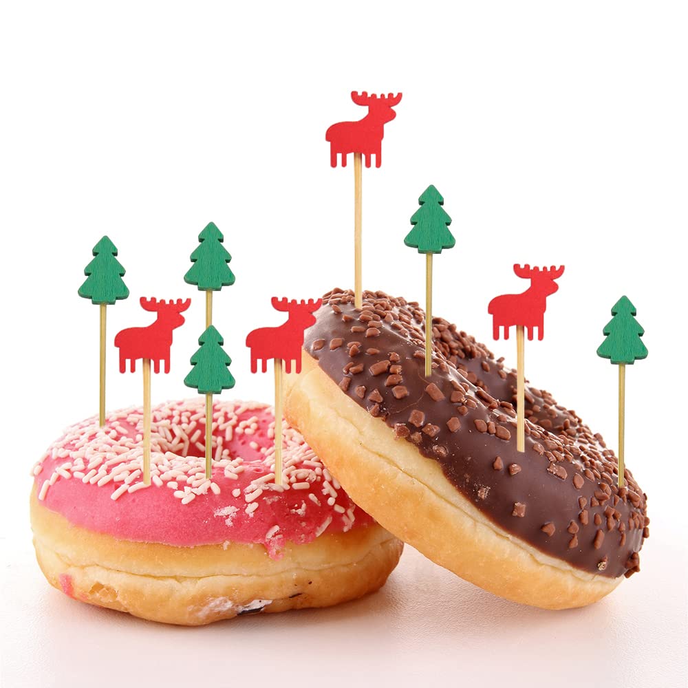 Christmas Tree & Reindeer Cupcake Toppers Pack