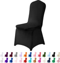 Spandex Chair Covers 50PCS Black - Stretchy Washable Protectors
