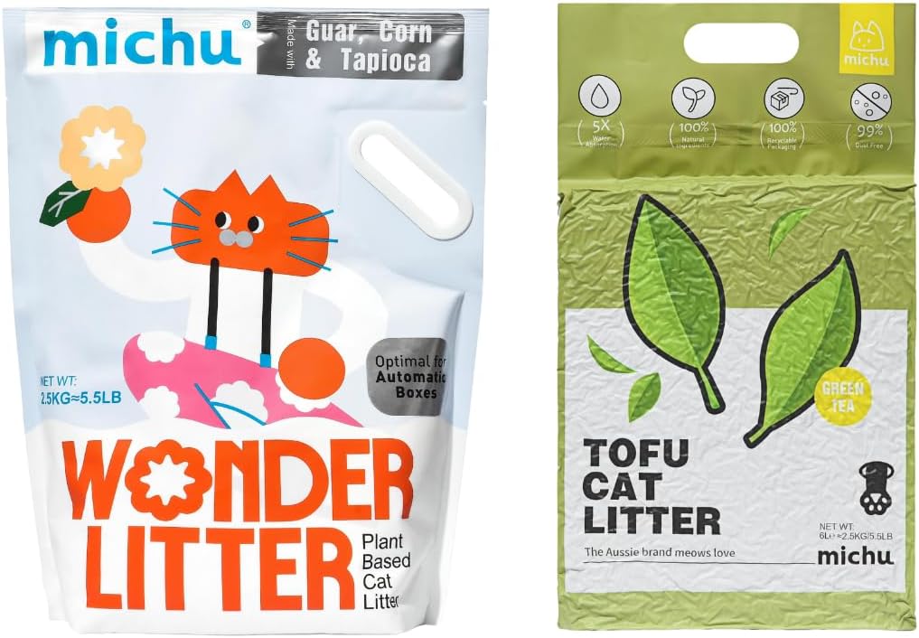 Natural Clumping Tofu Cat Litter by Michu - 5 Scents Available