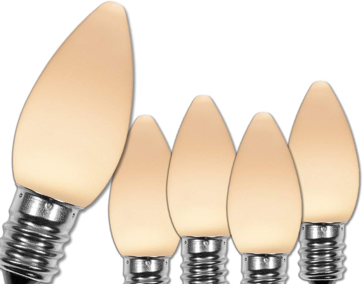 OptiCore C7 LED Christmas Light Bulbs - 25 Pack Warm White