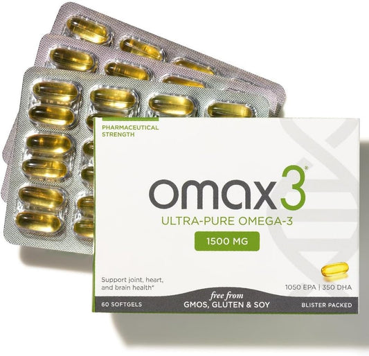 Omax3 Natural Omega 3 Fish Oil Pills for Joint and Heart Health