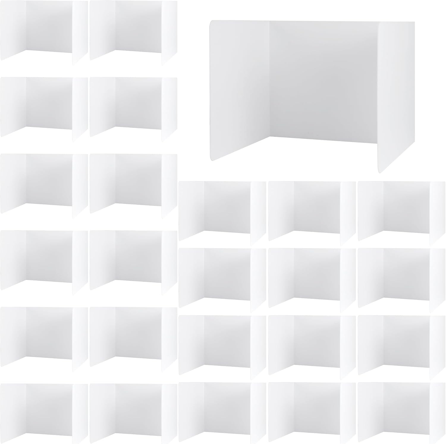 White Privacy Folders for Students - Durable Testing Dividers
