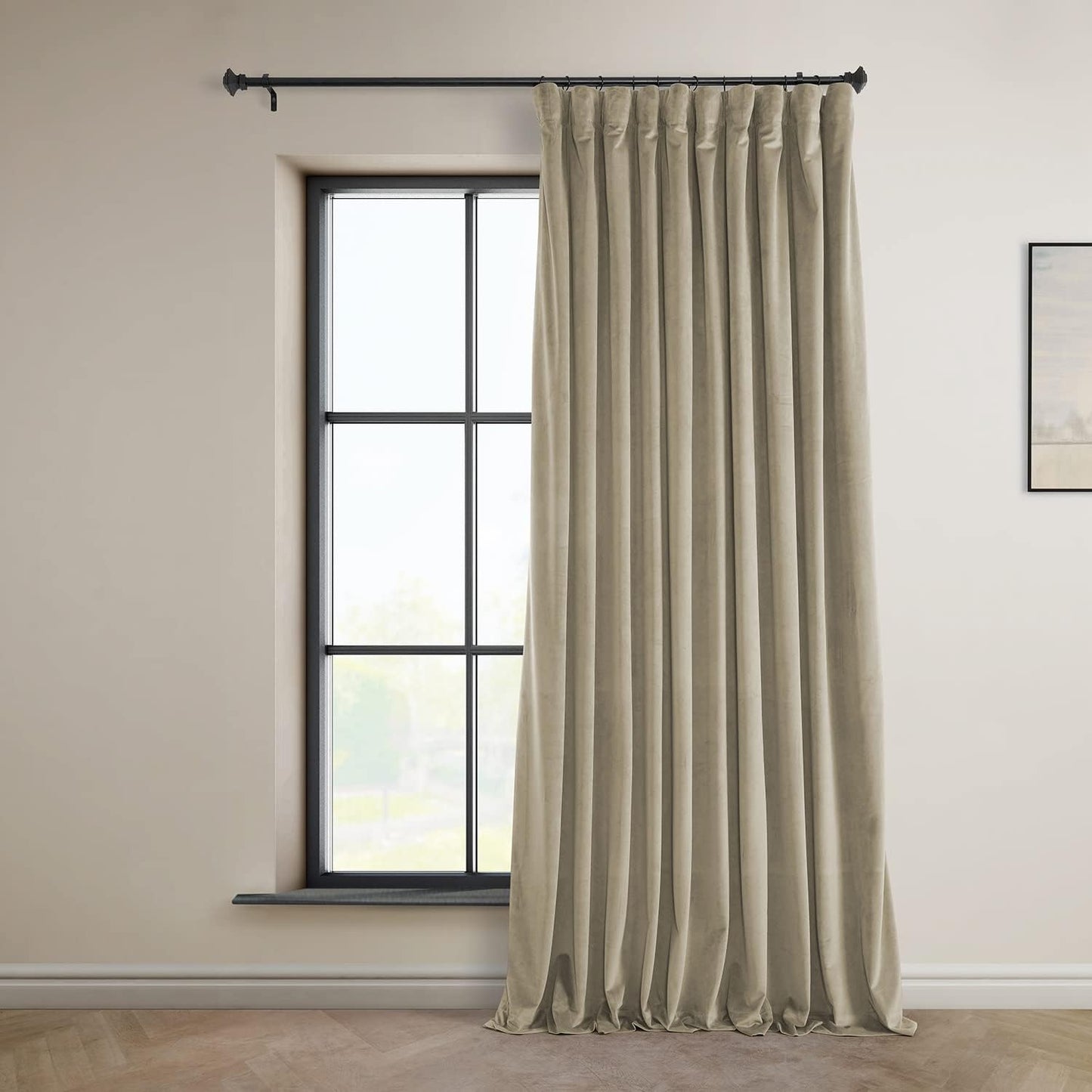 Heritage Plush Velvet Room Darkening Curtains for Home Decor