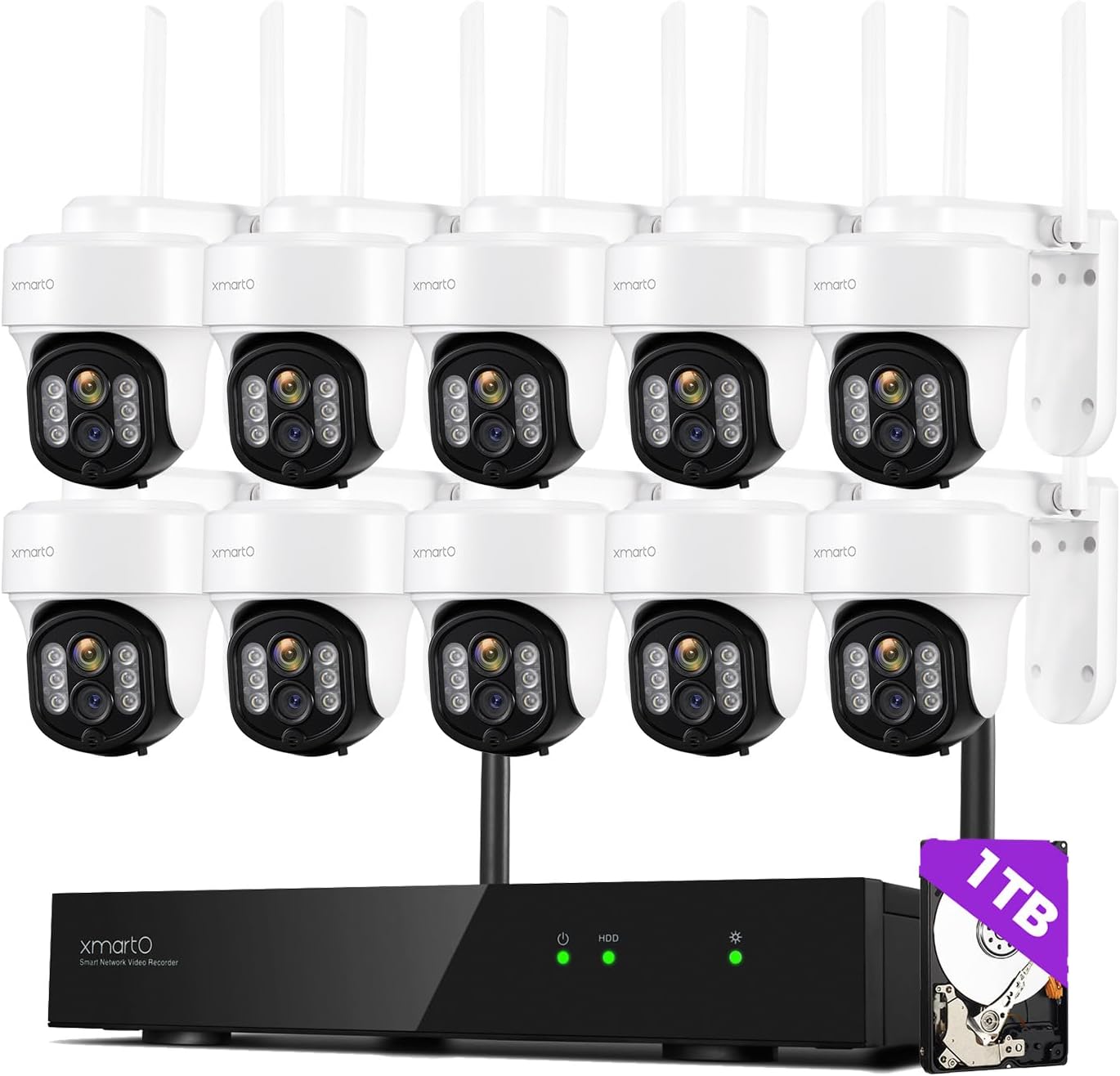 10X Zoom WiFi PTZ Security System - Plug-in 24/7 Surveillance