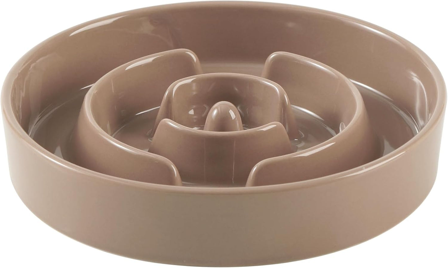 Havniva 9.5inch Ceramic Slow Feeder Dog Bowl for Large Dogs